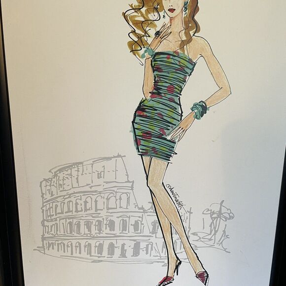 Anne Tavoletti Feminine Art Colorful Fashion II Paris, Colorful Fashion IV Rome - Picture 11 of 16